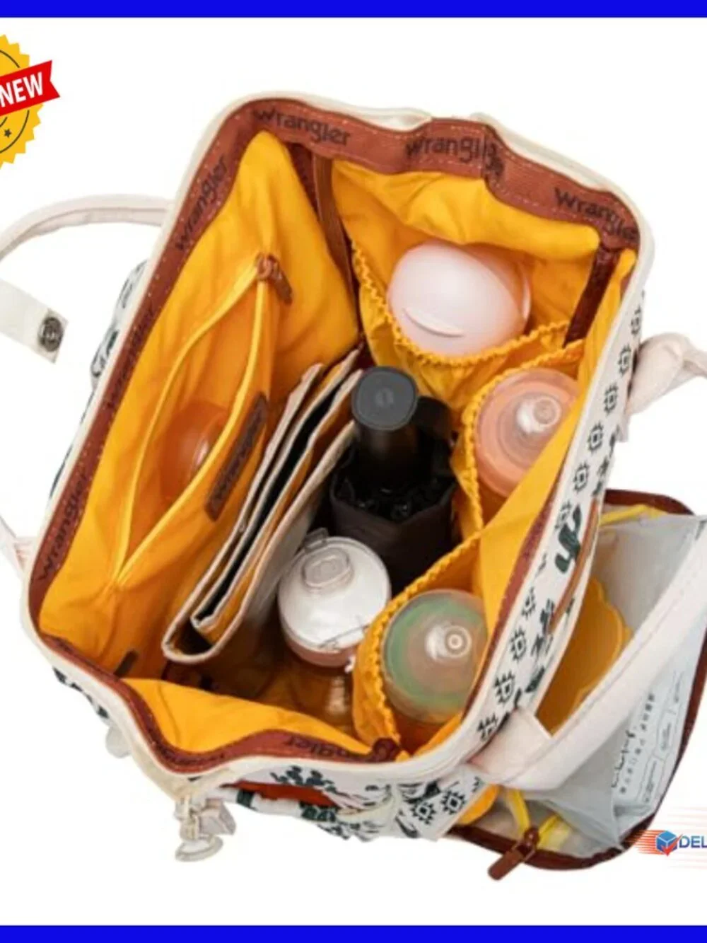 Travel Backpack with Insulated Pockets, Water Resistant Canvas Daypack
